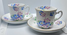 Pretty Little Vintage Colclough Bone China Cups and Saucers