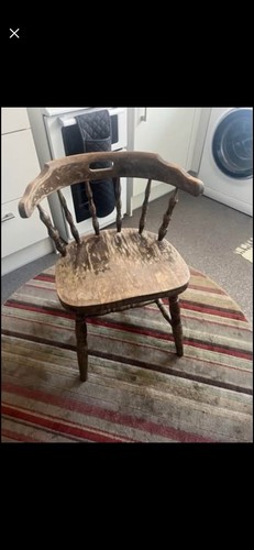 Vintage oak chair with barley - vintage,