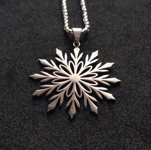 Snowflake sweater necklace - sweater,