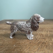 Vintage Cold Painted Metal Cocker Springer Spaniel Dog Figurine