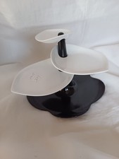 New Stylish  Cake Stand 'Sweety' by Zak Designs Acrylic Leaf Design 18cm Unboxed