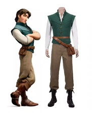 Flynn Rider Tangled Rapunzel Cosplay Costume Adult Carnival Uniform Halloween An