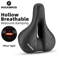 ROCKBROS Bike Saddle Cushion with Rear light Comfortable Breathable Hollow Seat