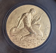 French Bronze Tazza, Raoul Bènard for Susse Freres, Grand Tour, Male Nude figure
