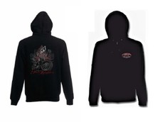 Sweatshirt Jacket Black Biker Chopper & Motorcycle Design Model Panhead Pinstrip