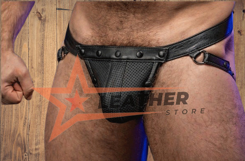 Men leather removable crotch - men,