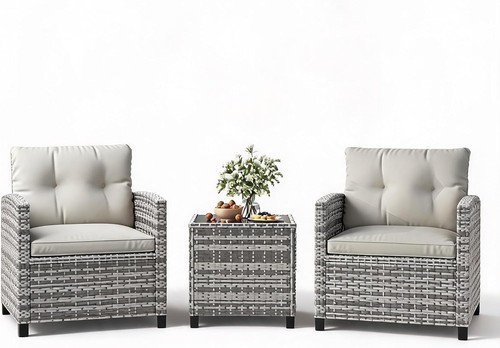 Pieces rattan bistro set - 3,