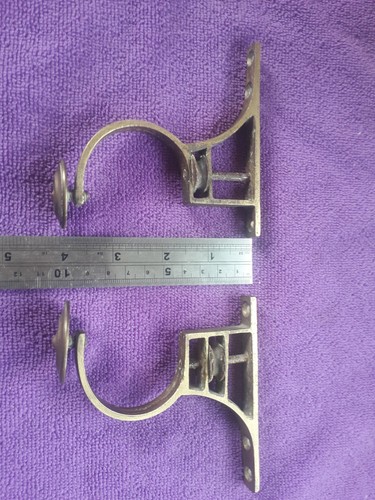 Victorian brass curtain - brass, pole