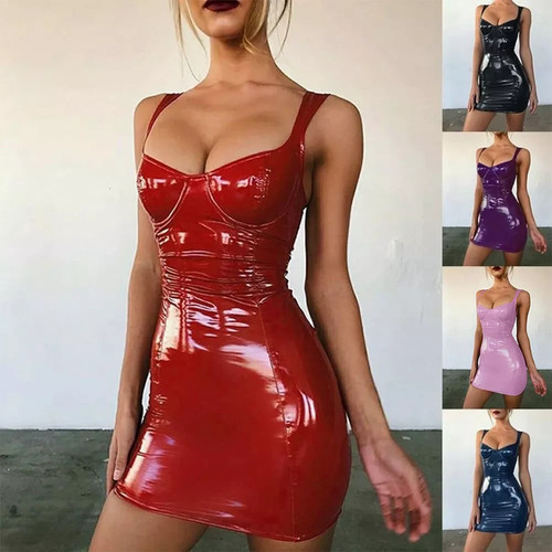 Women pvc faux leather - pvc,