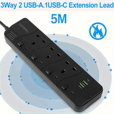 5M Extension Lead Power Strip