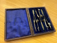 An antique cased set of three