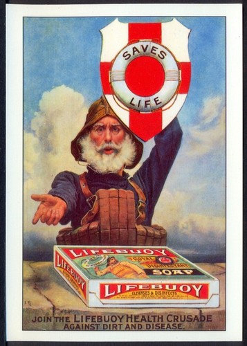 Modern postcard lifebuoy soap - lifebuoy,