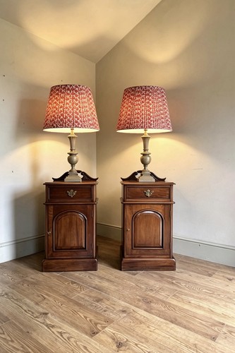 Pair mahogany bedsides - of,