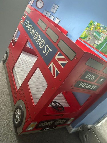 London bus themed wooden - london,