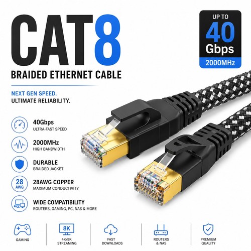 Cat8 ethernet cable - cat8,