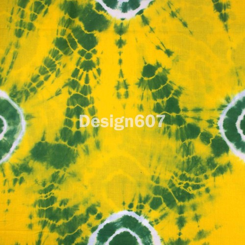 Tie dye yellow green shibori - tie,