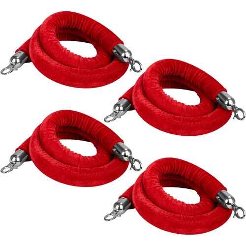 Red velvet barrier - red, rope