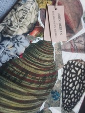 Exotic fish Carmine. John Derian Designers Guild Cushion Cover.  60 By 45cm.