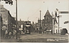Arnold, Nottingham # 191 in Rex Series. Tram & Old Bonington Cinema.