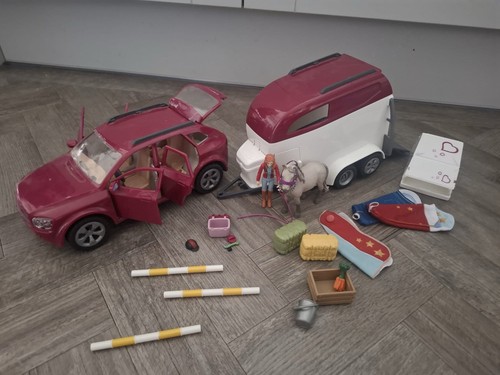 Schleich car and trailer - trailer, set
