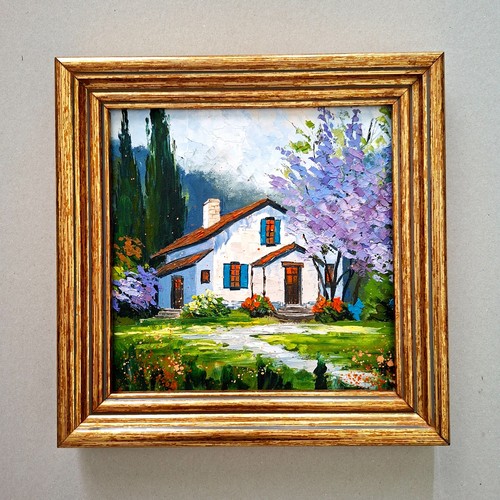 Lilac tree original oil - original,