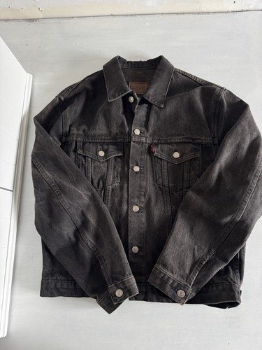 Levi black denim - denim, trucker