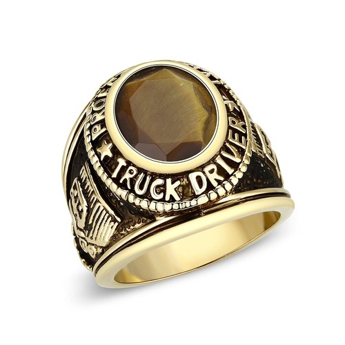 Mens tigers eye ring gold - tigers,