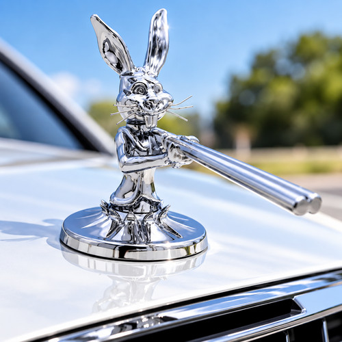 Hood ornament cartoon rabbit - ornament,,