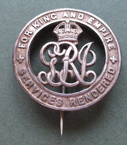 Silver war badge 1914 1918 - silver, badge,