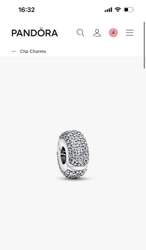 Pave sparkle clip - spacer, charm