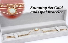 Stunning 9ct Hallmarked Gold Bracelet & Opal Bracelet