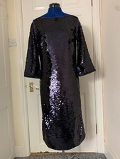 Max Mara - navy sequin midi