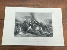 1860 engraving "  death of brigadier adrian rose  " indian mutiny