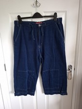 Petroleum Crop Jeans Dark Blue