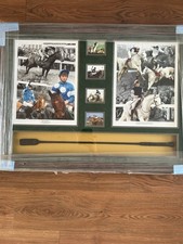 Signed Peter Scudamore And Richard Dunwoody Horse Racing Gold .