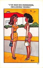 SAPPHIRE COMIC POSTCARD LADIES