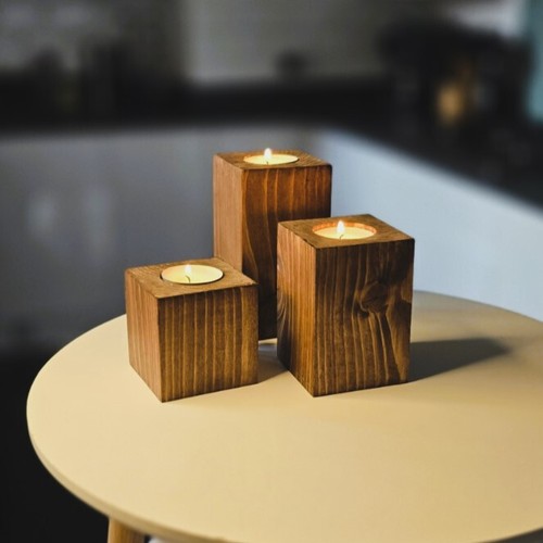 Piece handmade wooden tea - 3,