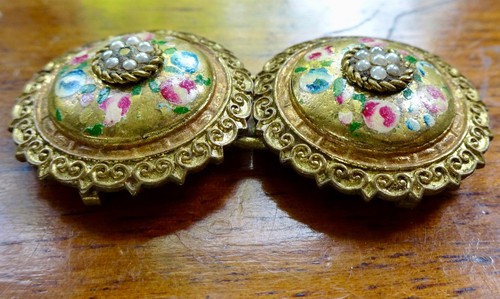 Antique ornate painted flower - antique,