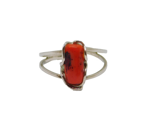 Sterling silver red coral - sterling,