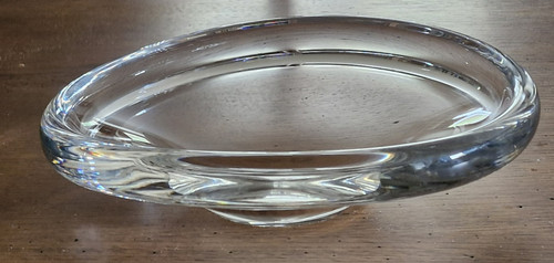 Large heavy clear glass - heavy, centre