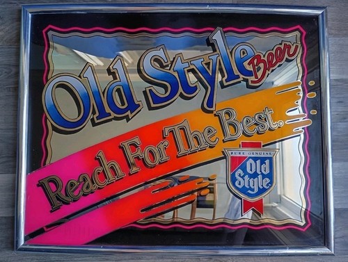 Old style beer mirror - mirror, 80s