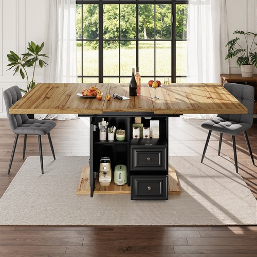 Extendable wooden dining - wooden, table