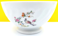 French Ceramic Café au Lait Coffee Bowl Exotic Birds Design   A2031