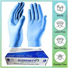 DISPOSABLE NITRILE GLOVES BLUE