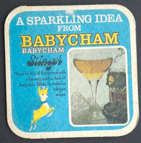 Vintage babycham beer mat - vintage,