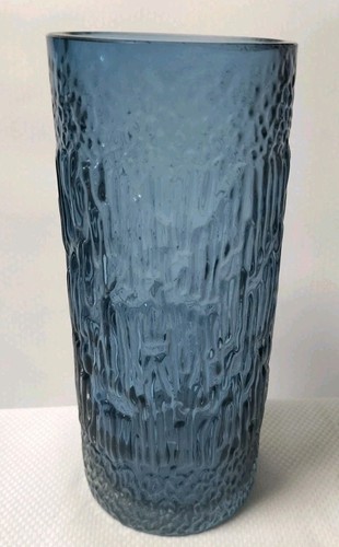Vintage textured glass vase - glass,