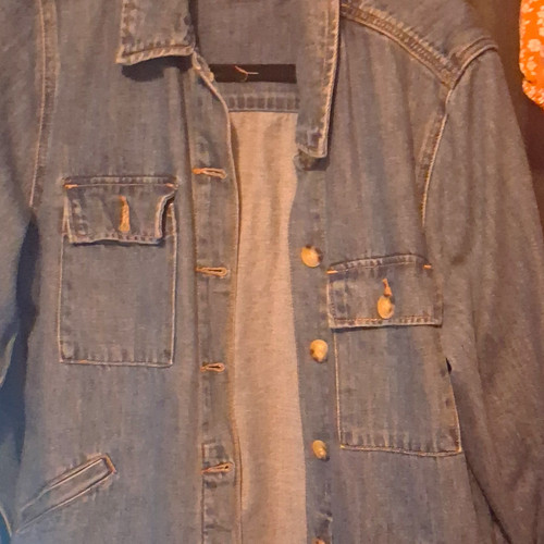 Woman blue denim button up - tu, button-up