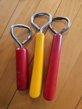 Vintage Bakelite Bottle Opener Lot Of 3 Red And Gold Yellow 