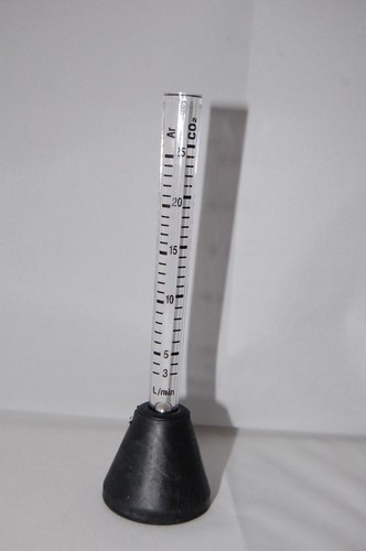 Gas flow peashooter - flow, meter