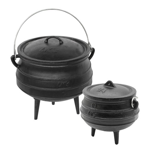 Cast iron cooking pot - iron, camping